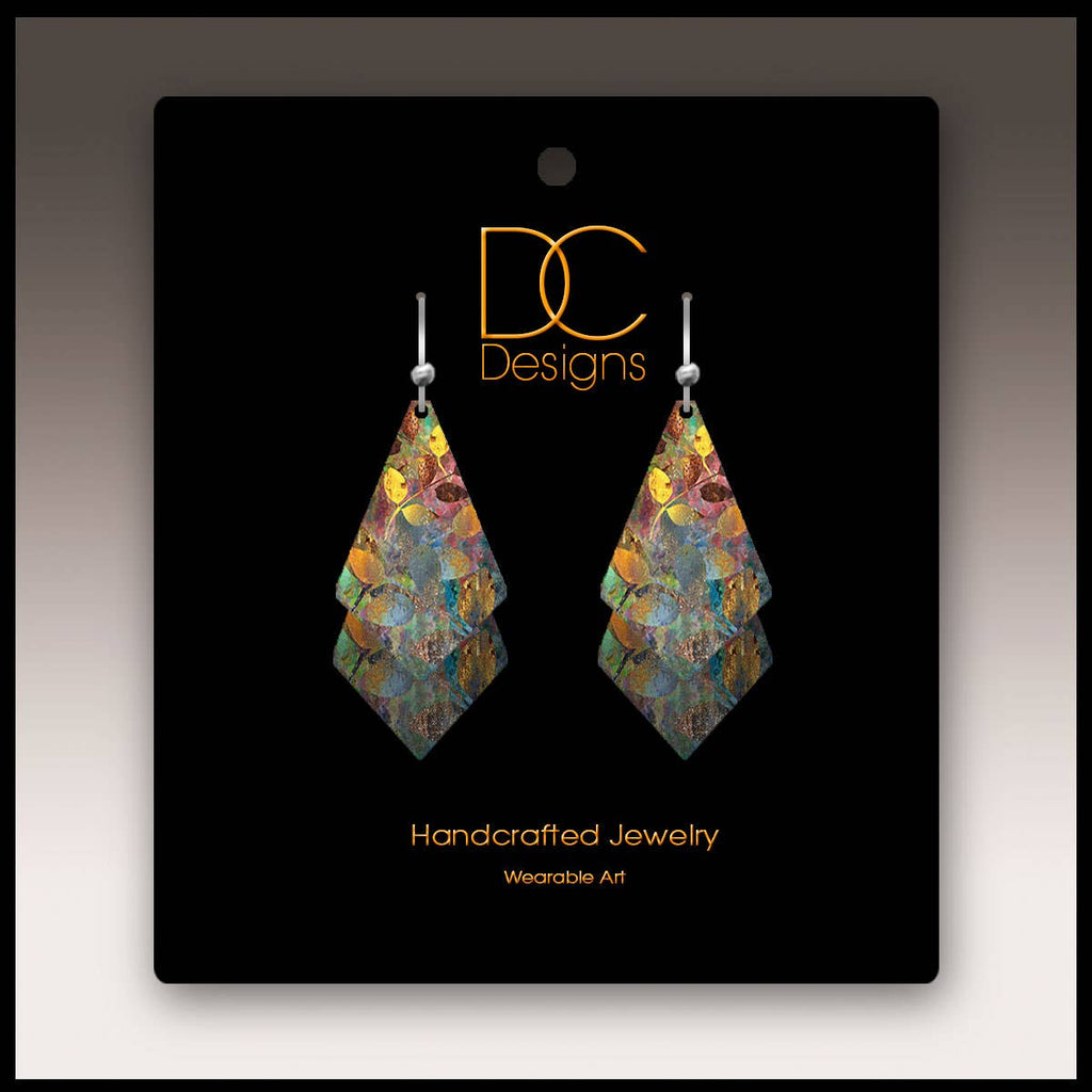 Forest Foliage Dangle Stack Handmade Earrings