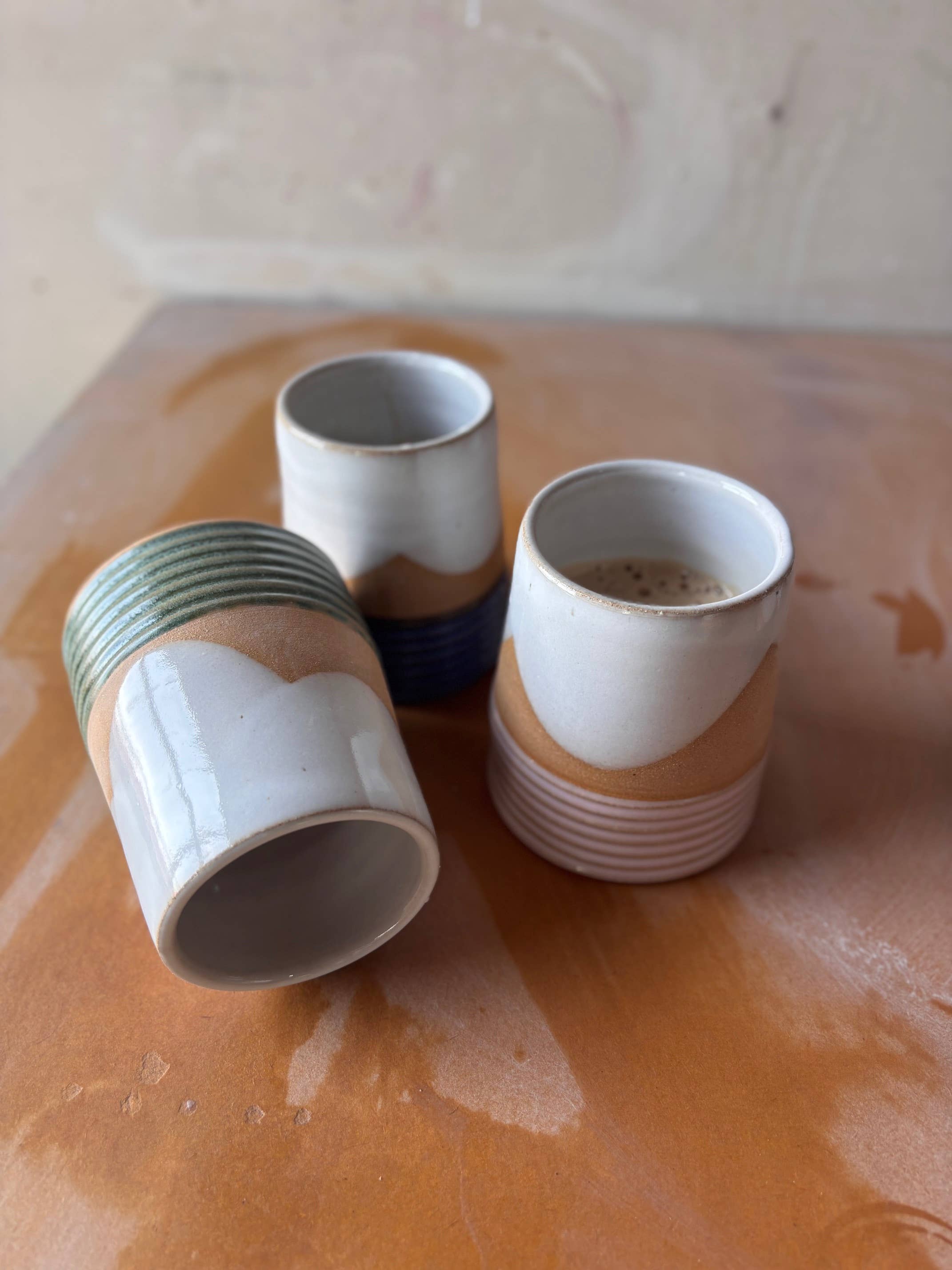 Handmade Ceramic Earth Lines Tumbler