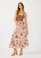 Floral Convertible Smocked Waist Skirt