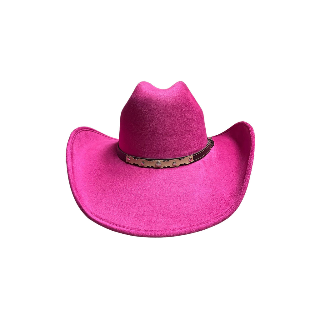 Vegan Suede Western Cowboy Hat