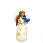 Bluebird Happiness Angel Ornament