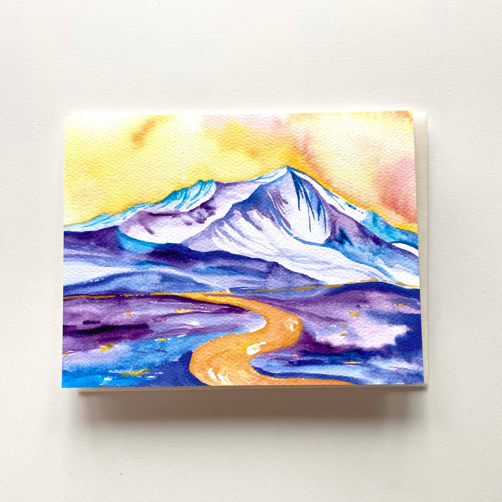 Mountain Art Notecards: Sopris is Gold