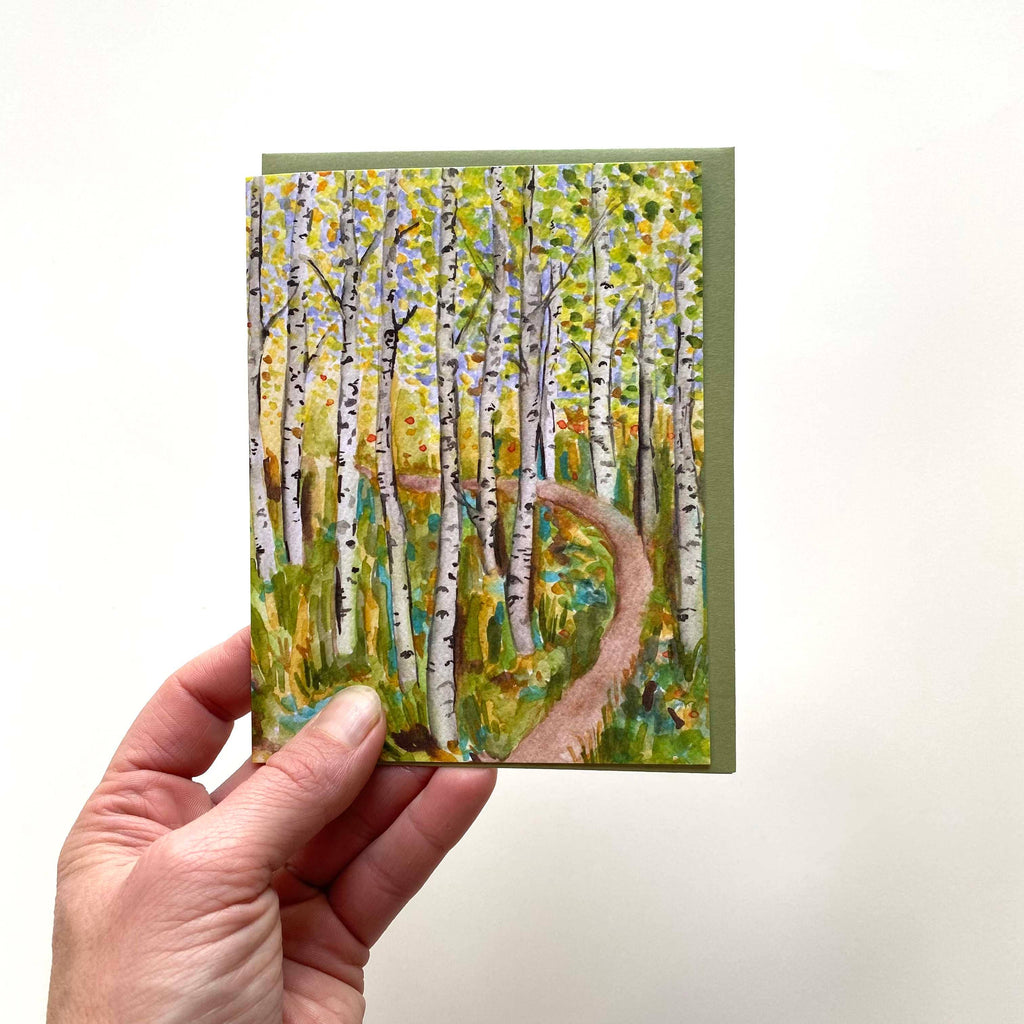 Mountain Art Notecards: Aspen Lane
