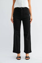 Black Patch Pocket Wide Leg