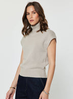 Turtleneck Short Sleeve Knit Sweater