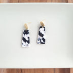Mia Mini Earrings - Black & White // Jewelry, Earrings, Fall