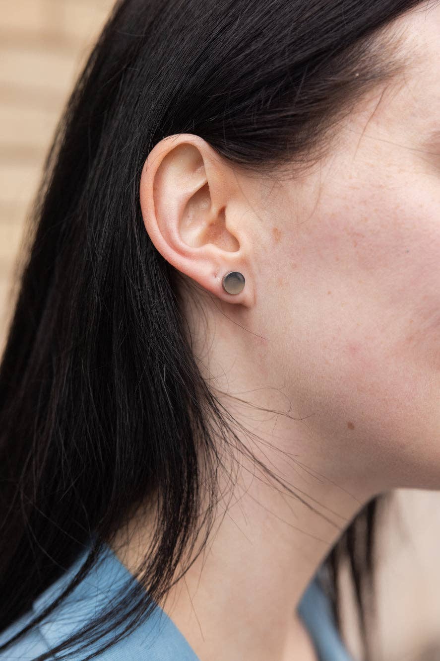 Silver Luxe Circle Studs