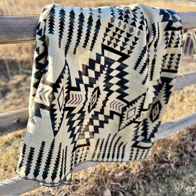 Andean Alpaca Wool Blanket - Forest