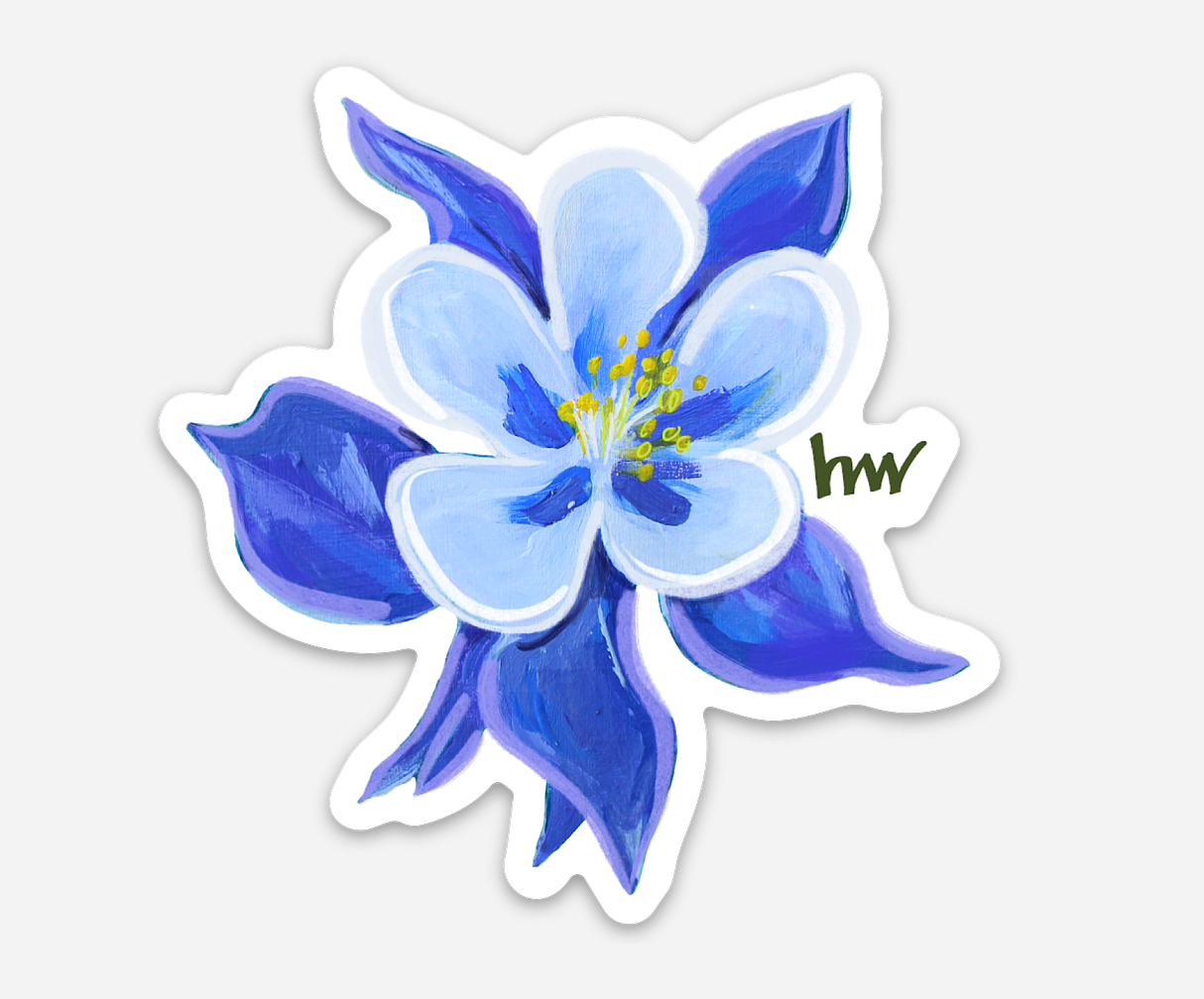 Columbine Flower Sticker