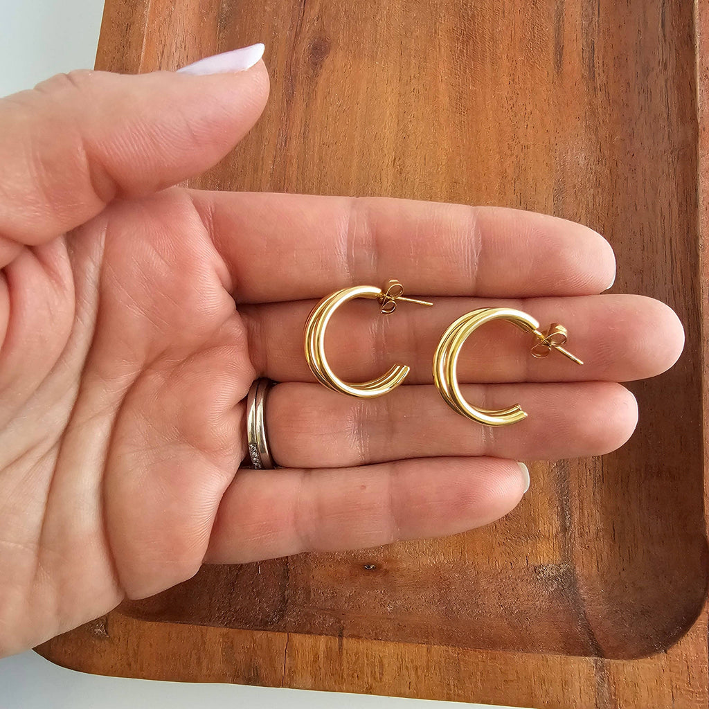Luxe Treya Hoops - Gold
