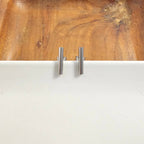 Silver Luxe Bar Stud Earrings