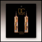 Guitar Fine Art Copper Showcase Rectangle Earrings