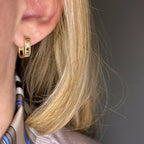 Love CZ Hoop Earrings