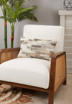 Textured Hair On Leather Throw Pillow
