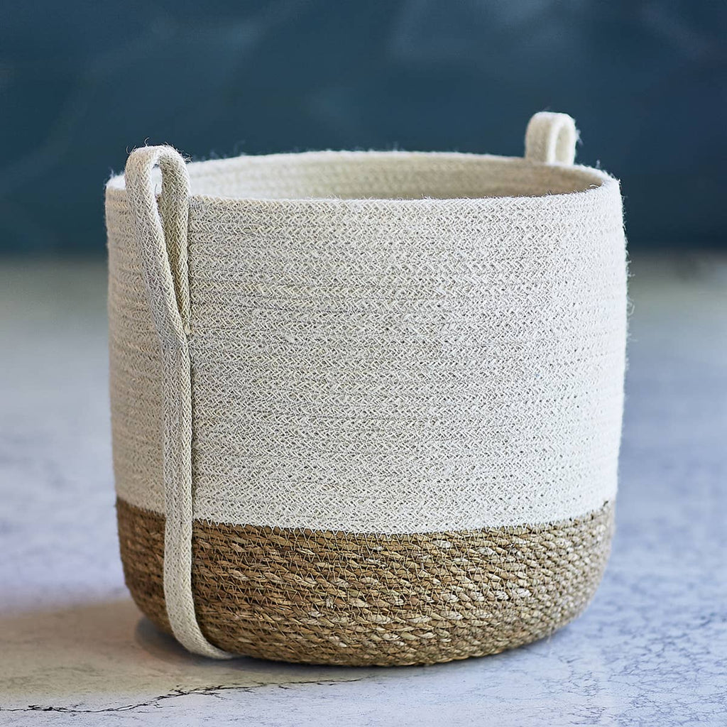 Handwoven Storage • Savar Basket with Side Handle-Set of 2
