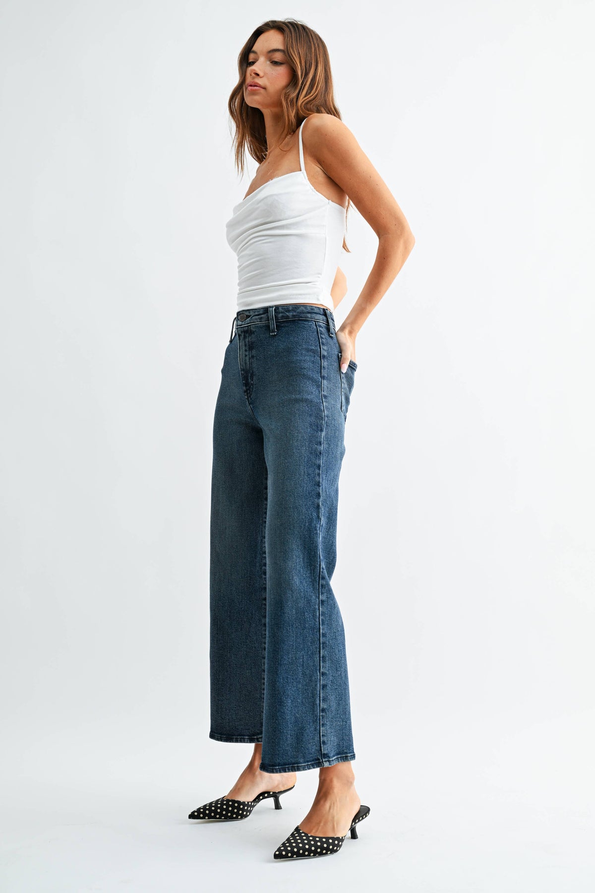 JB Collection High Rise Wide Leg