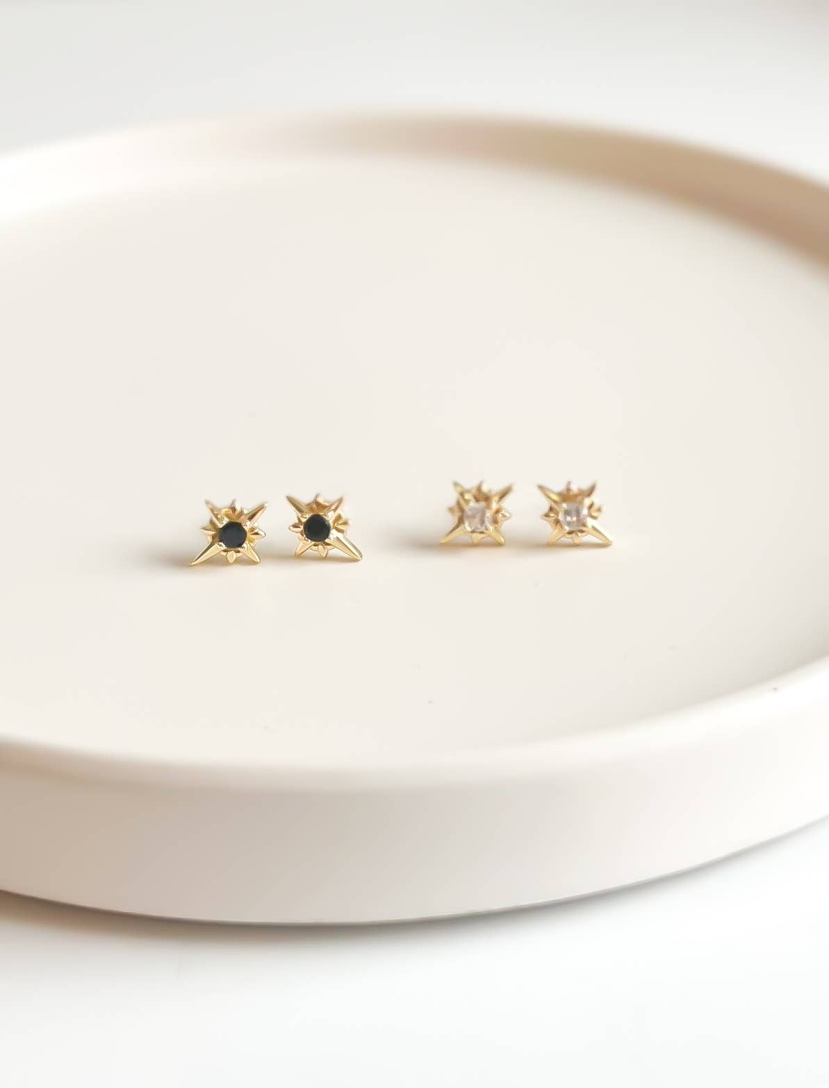 Compass Star Stud Earrings
