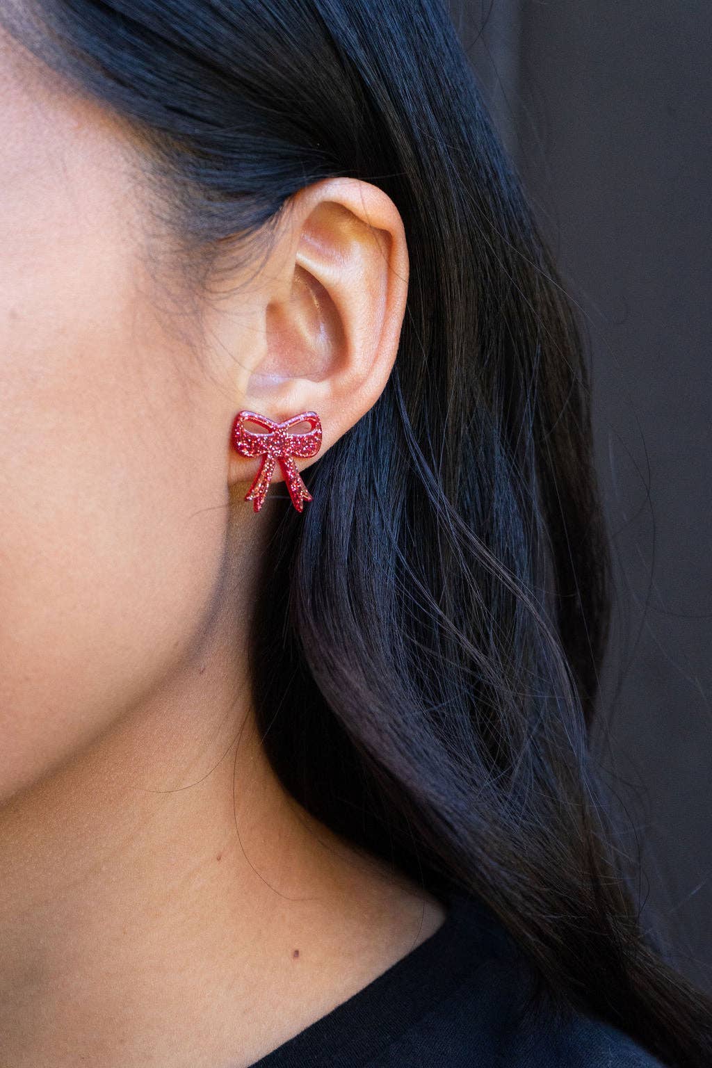 Red Bow Studs