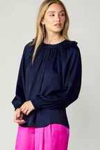 Ruffled Shoulder Detail Blouse