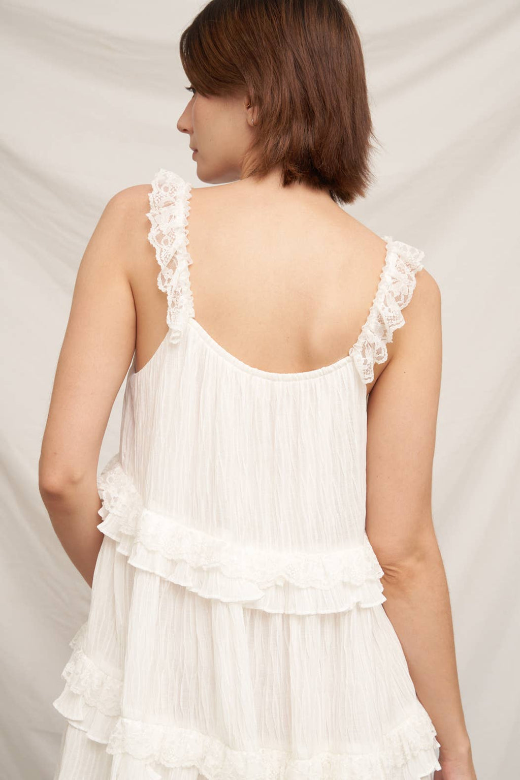 Sleeveless Ruffle Tiered Mini Dress