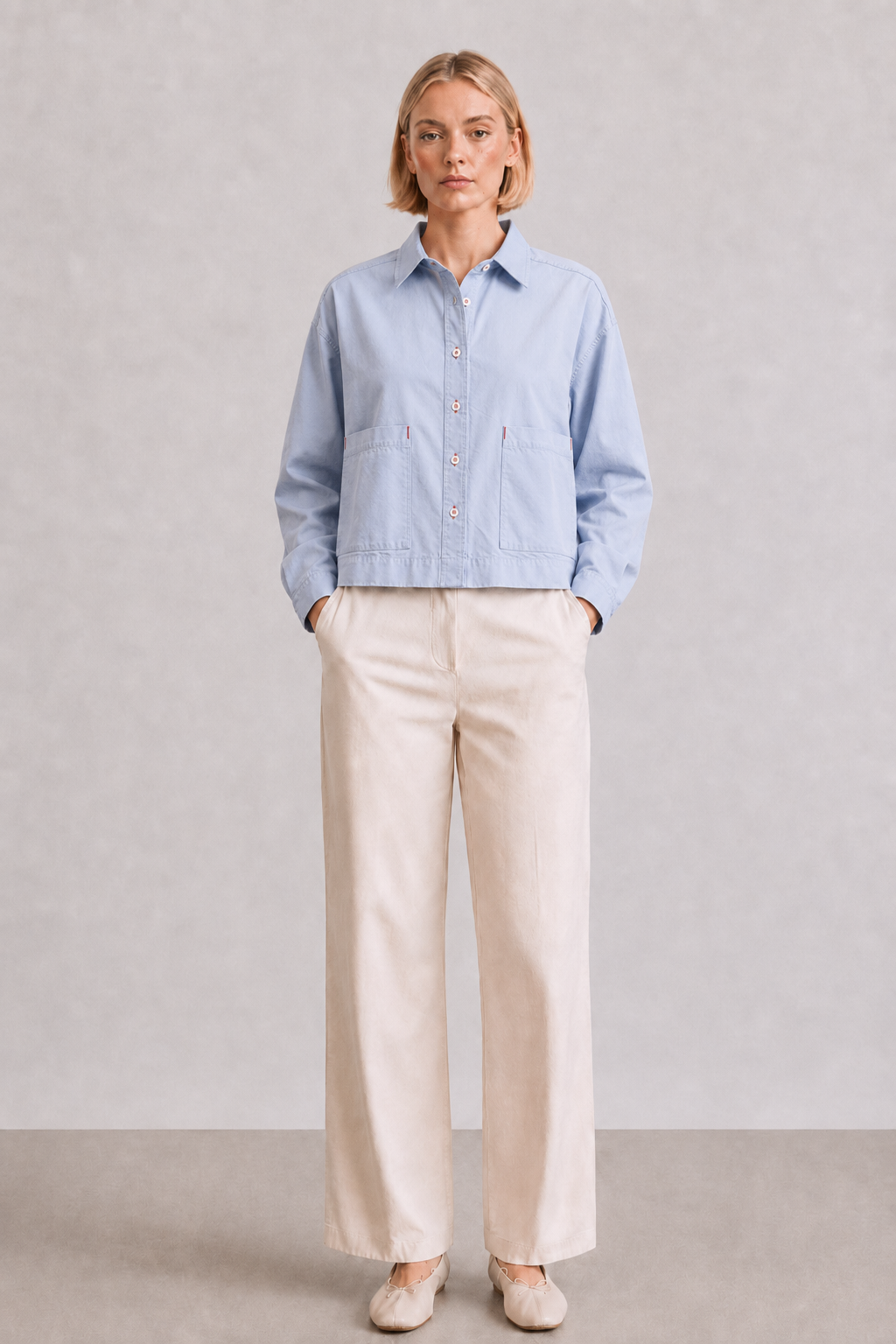 Relaxed Fit Cropped Shirt