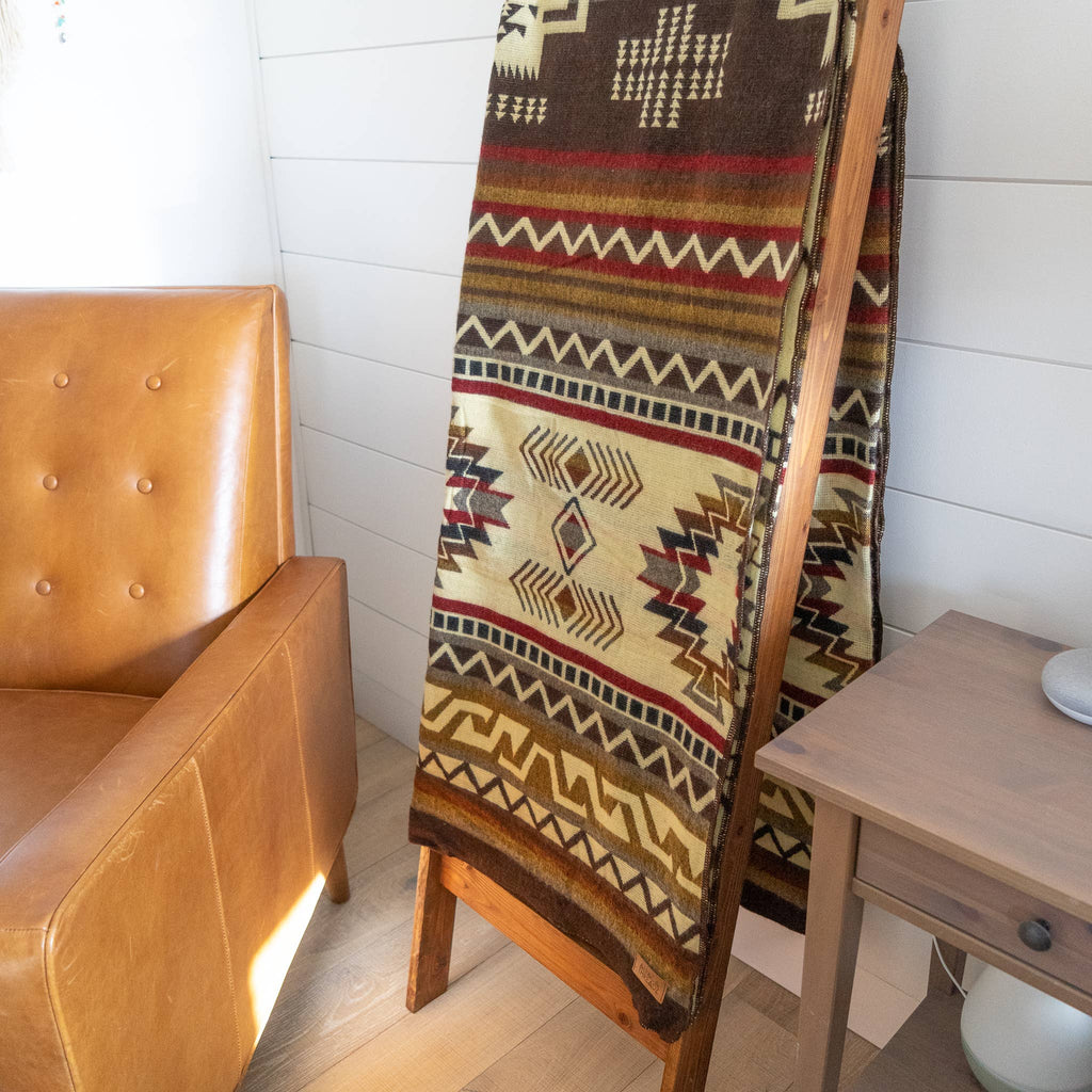 Andean Alpaca Wool Blanket - Mountain