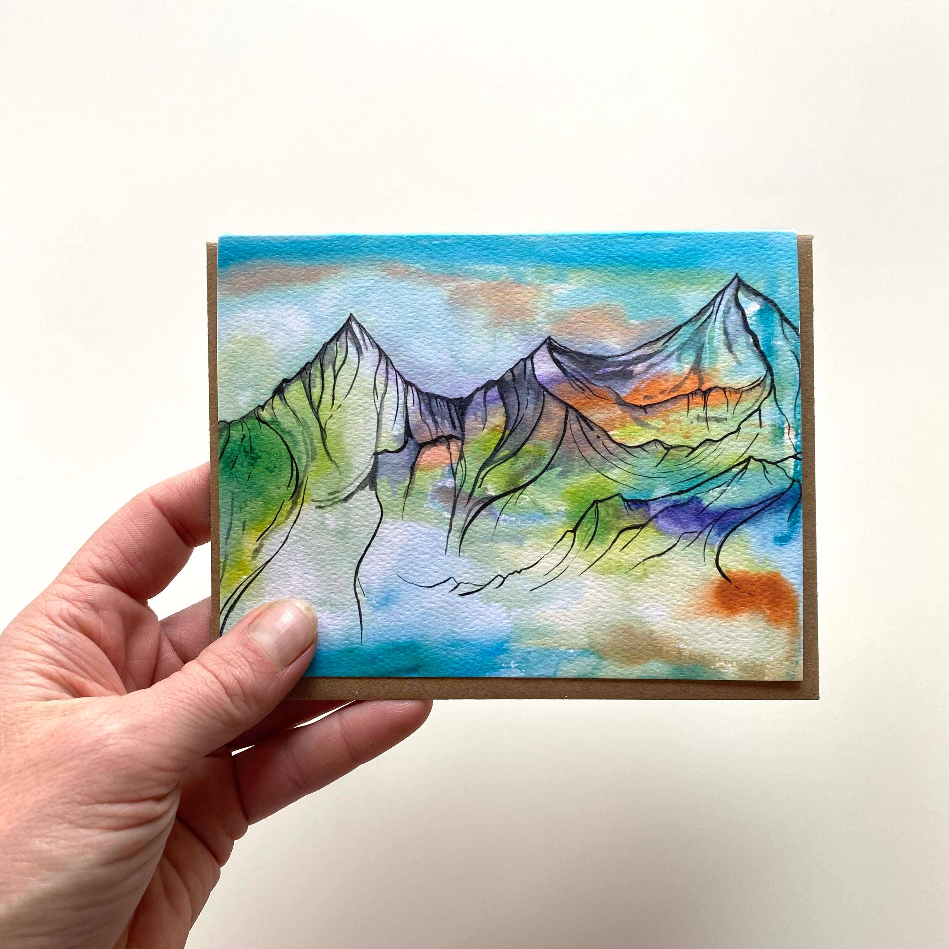 Mountain Art Notecards: Glass Mountain