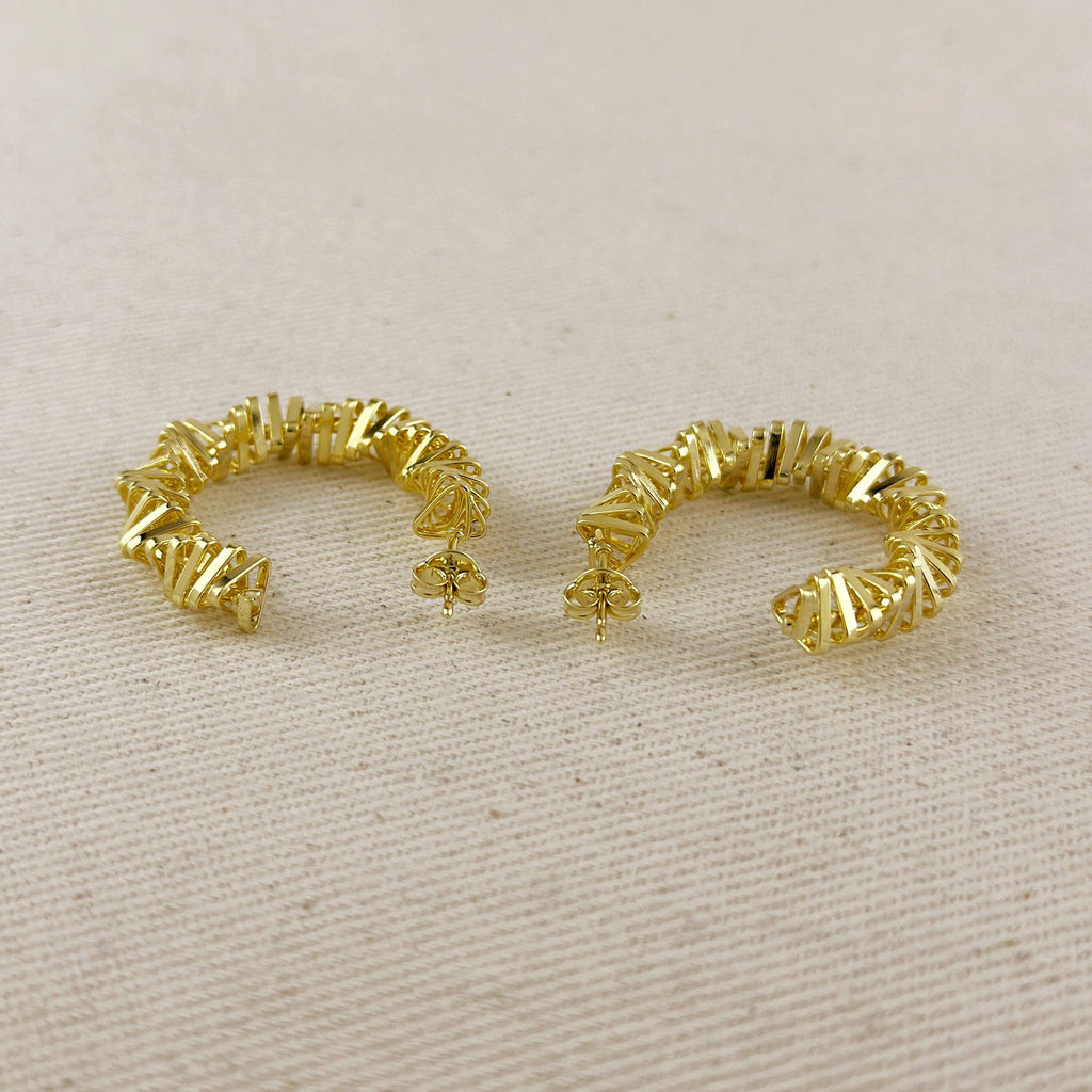 Twisted Shapes C-Hoop Earrings