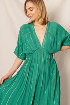 Striped Sequin Midi Dress