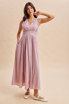 EYELET LACE MAXI DRESS