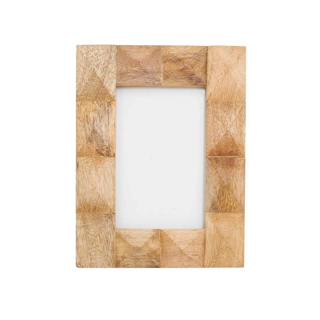 Textured Large Studded Wood Photo Frame