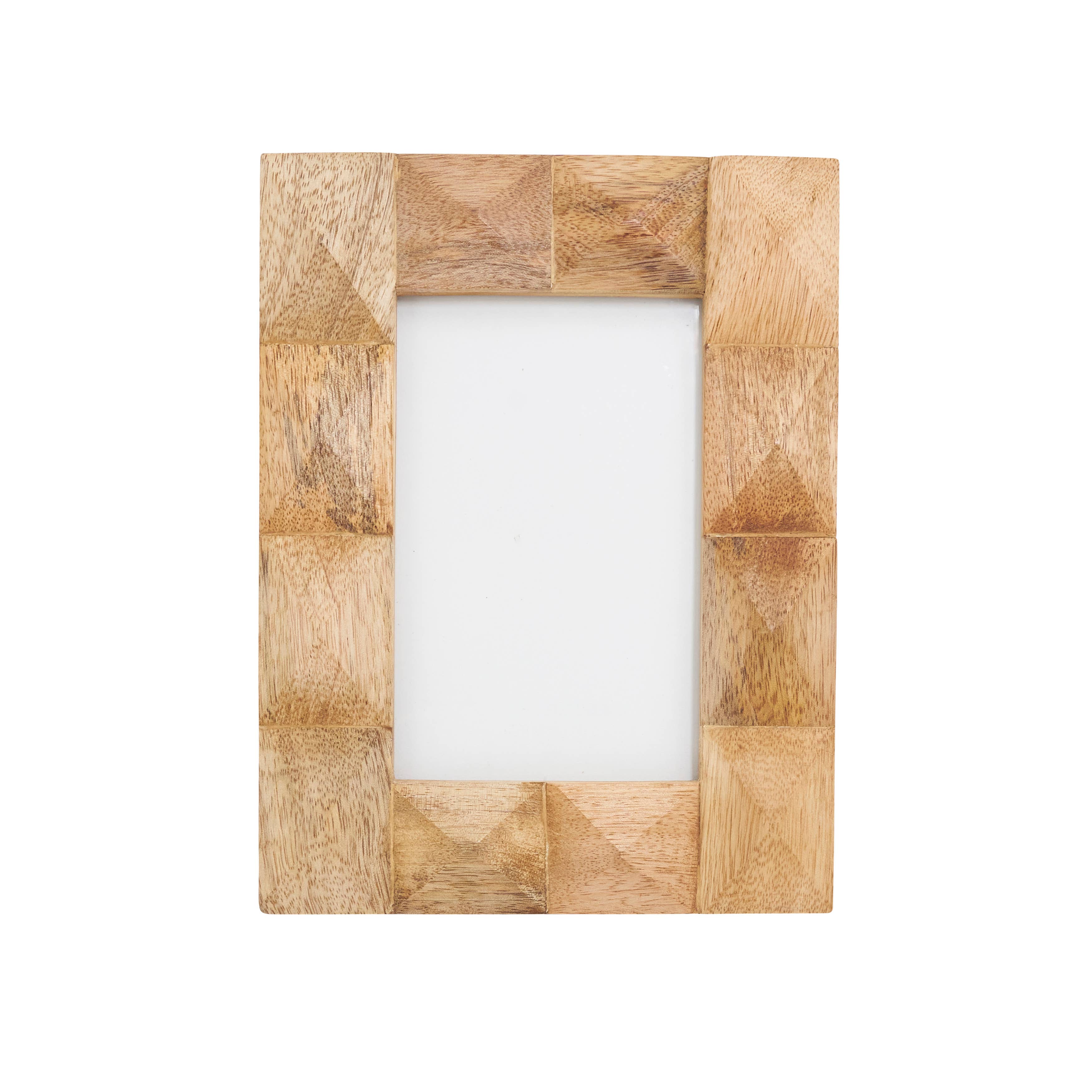 Textured Large Studded Wood Photo Frame