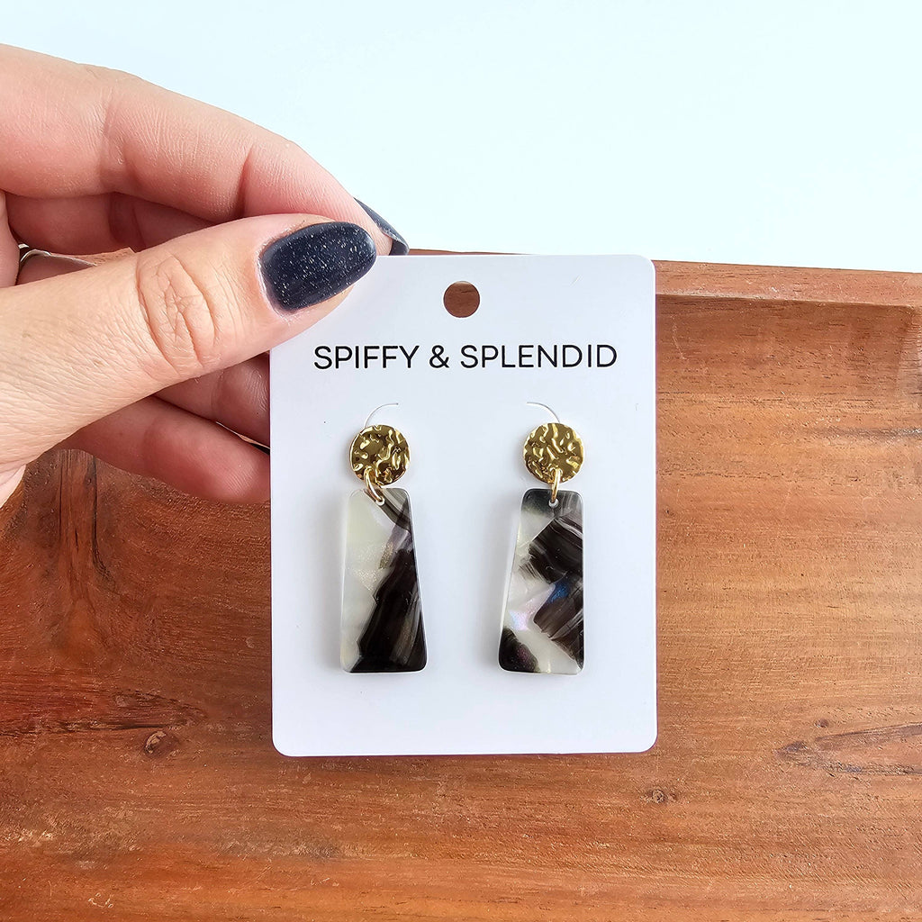 Mia Mini Earrings- Midnight Opal