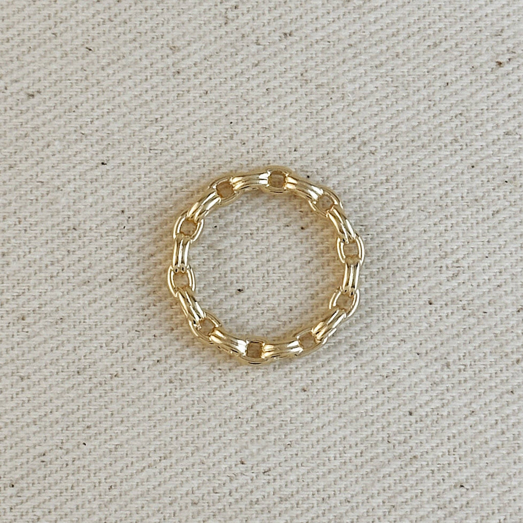 Double Link Chain Band Ring