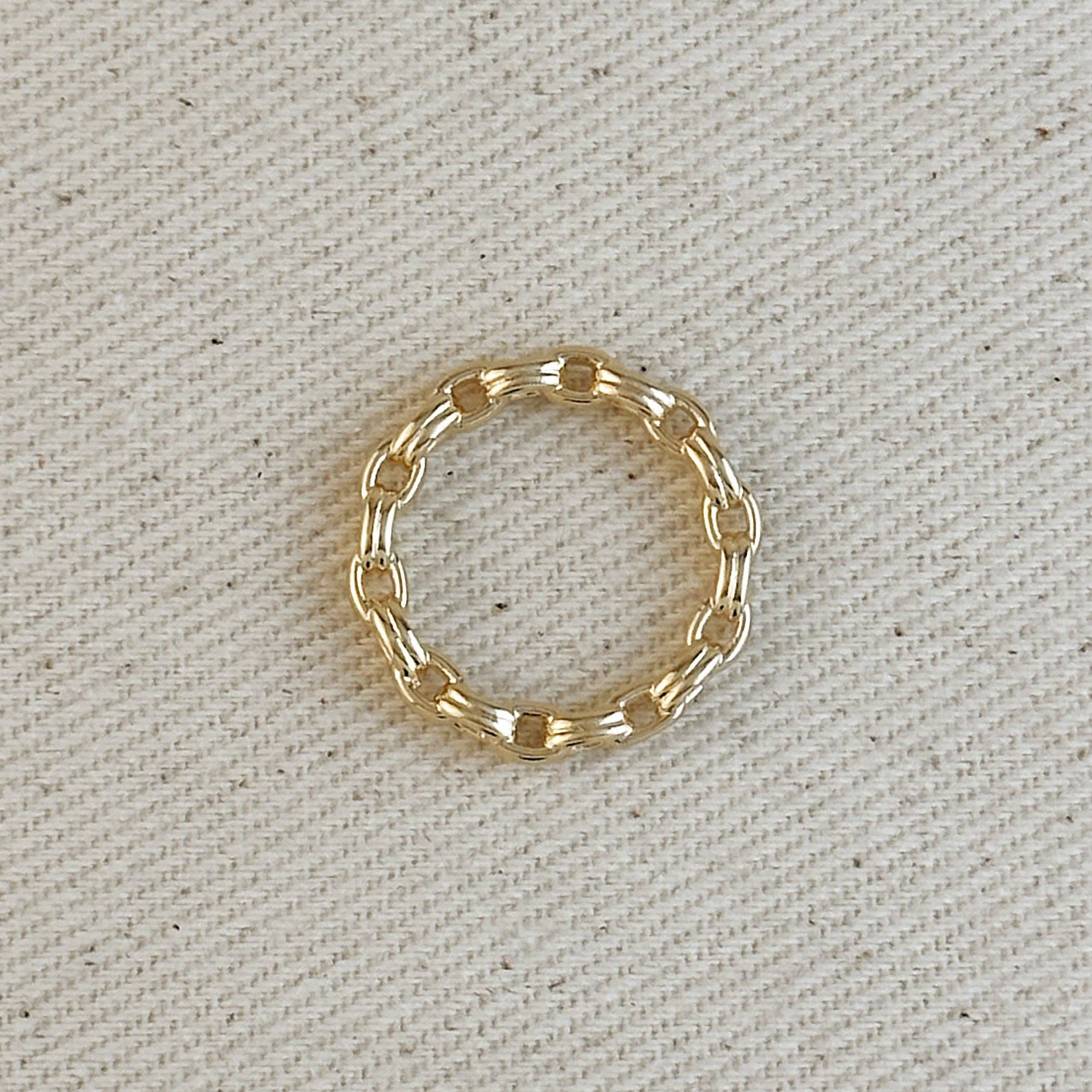 Double Link Chain Band Ring