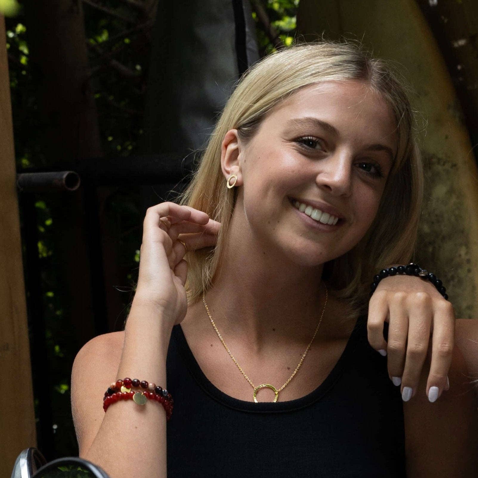 Stone Bracelets in Red