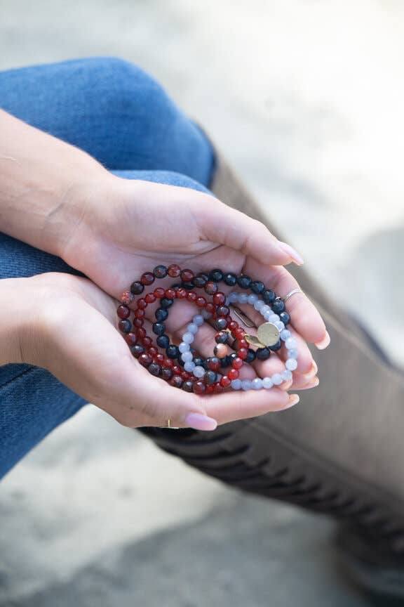 Stone Bracelets in Red