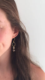 Pakimer Diamond Dangle Earrings in 14k Gold Fill