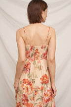 Sleeveless Floral Print Maxi Dress