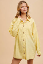 Linen Blend Button Down