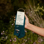 Ankle Socks that Protect Pollinators (Teal Hedgehogs)