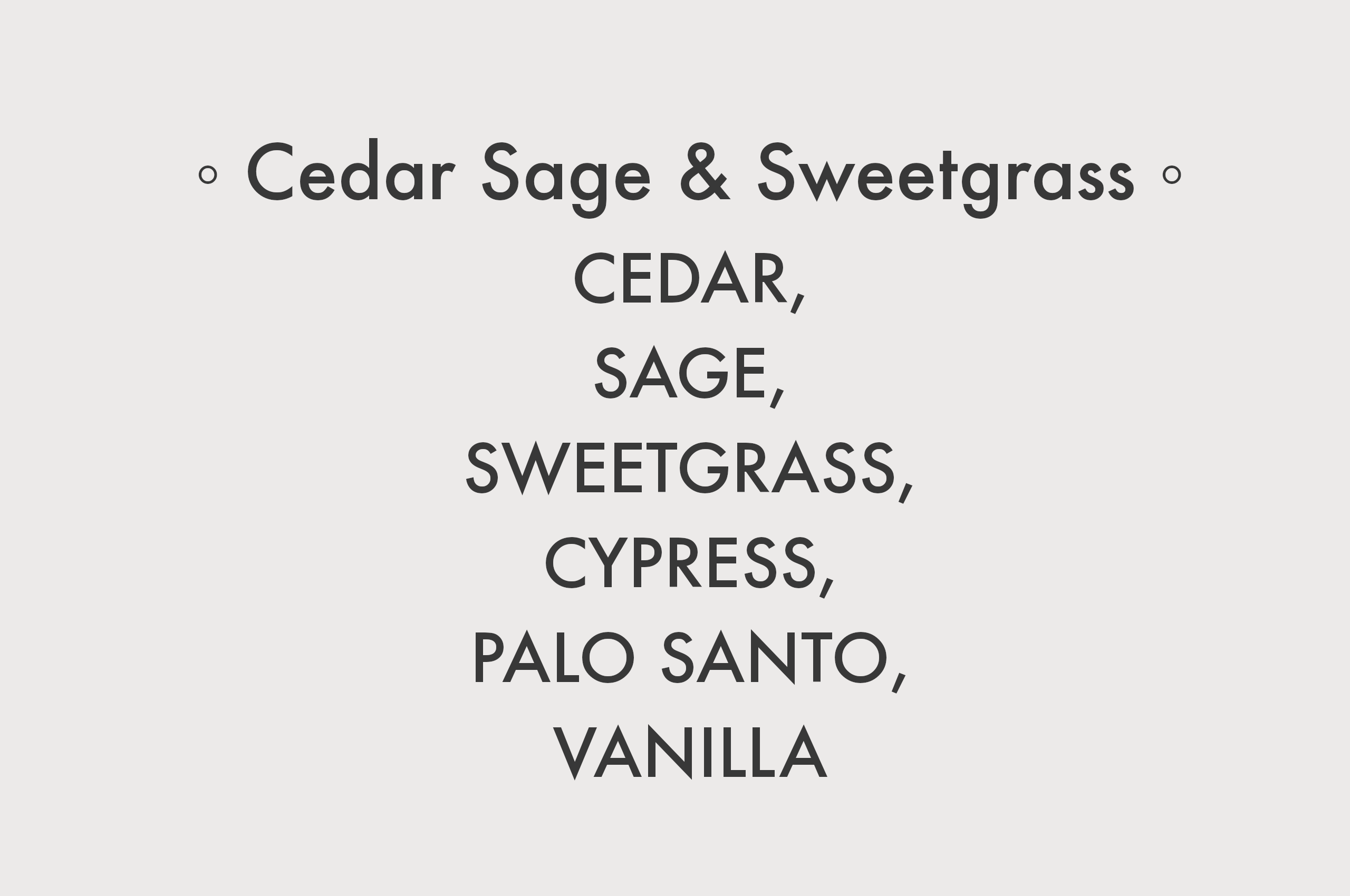 Cedar Sage & Sweetgrass - 8 oz Soy Candle