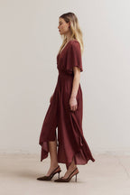 Unbalanced Skirt Maxi Dress