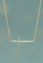 Radiant Cross Necklace in Gold