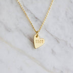 11:11 Stamped Heart Necklace - Angel Number