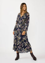 Smocked Waist Ruffle Maxi Dress