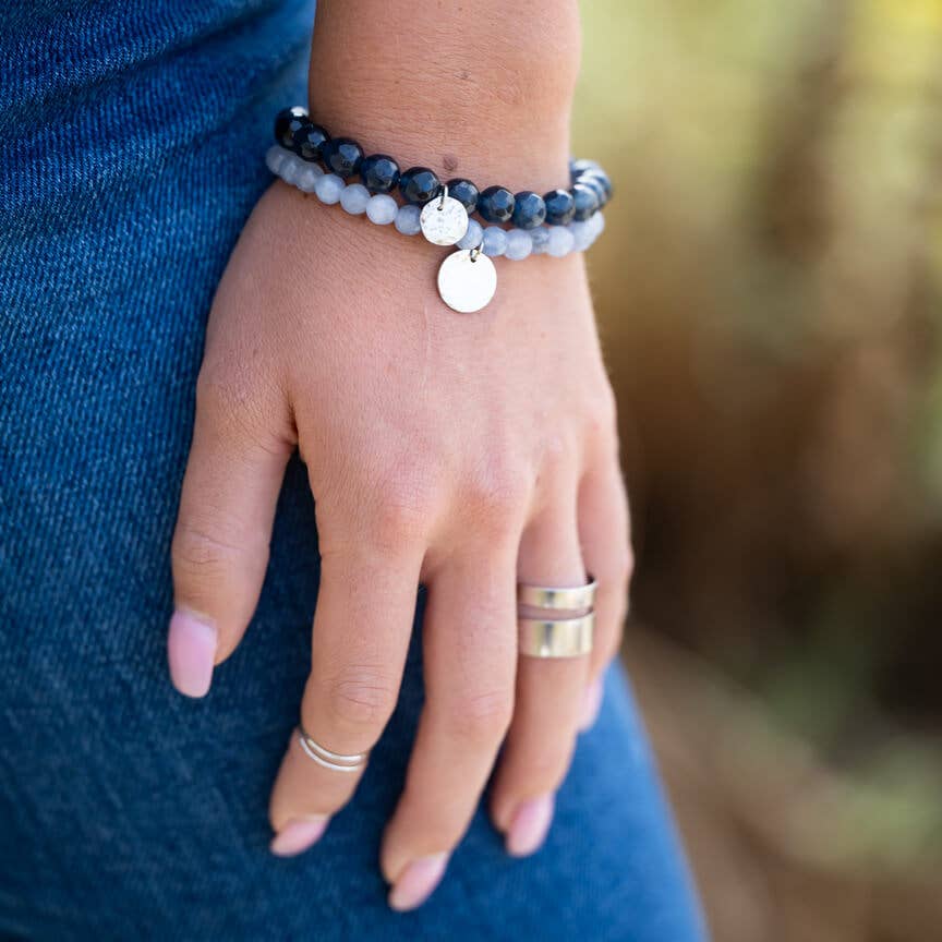 Stone Bracelets in Navy Blue