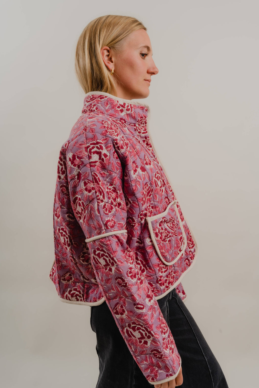 Rosewood Wine Quilted Jacket