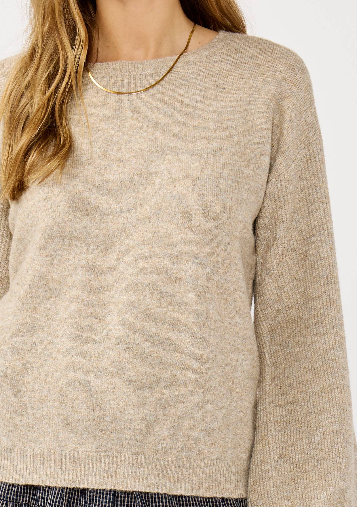Crewneck Dropped Shoulder Sweater