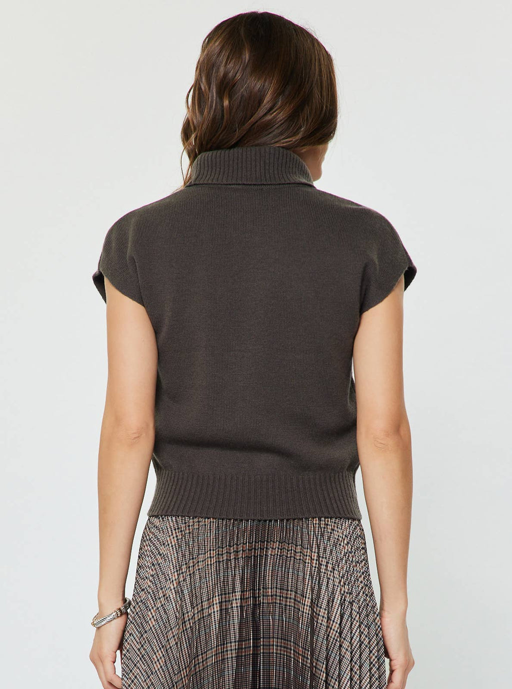 Turtleneck Short Sleeve Knit Sweater